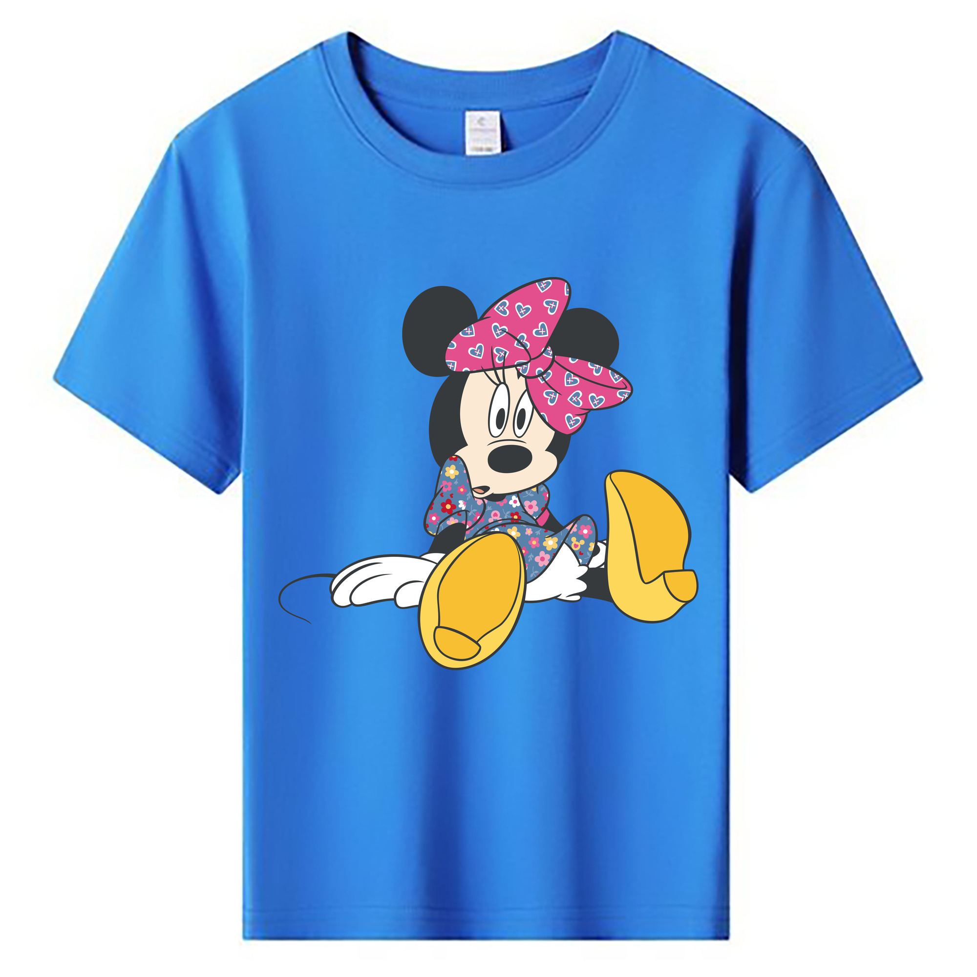 ミッキーマウス Mickey Mouse 綿100％キッズTシャツ（フロントプリント）